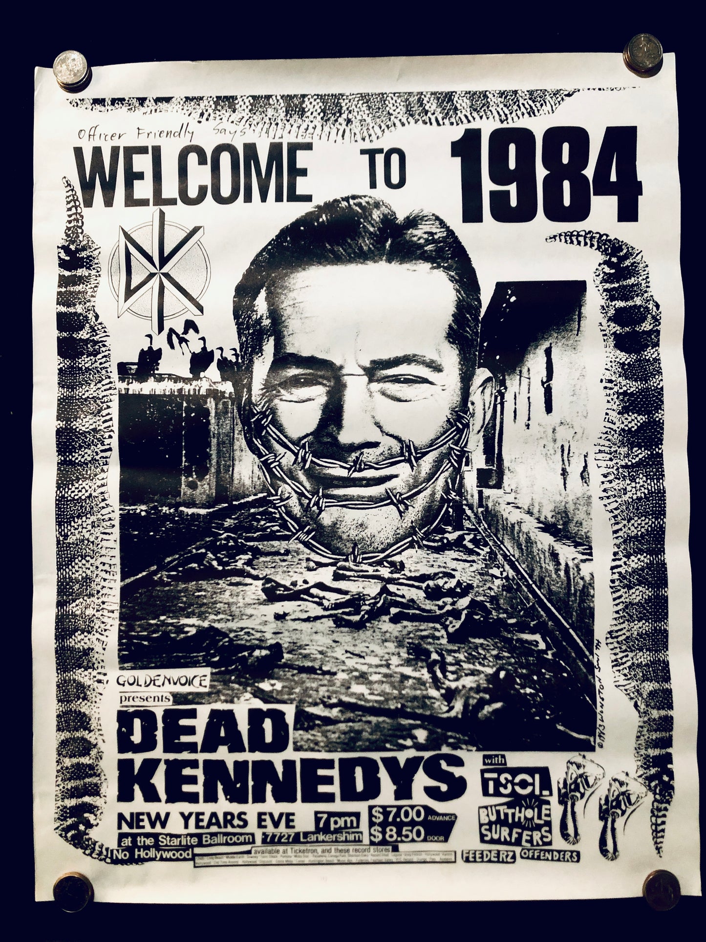 Winston Smith's Dead Kennedys "Welcome to 1984" Vintage Poster (1984)