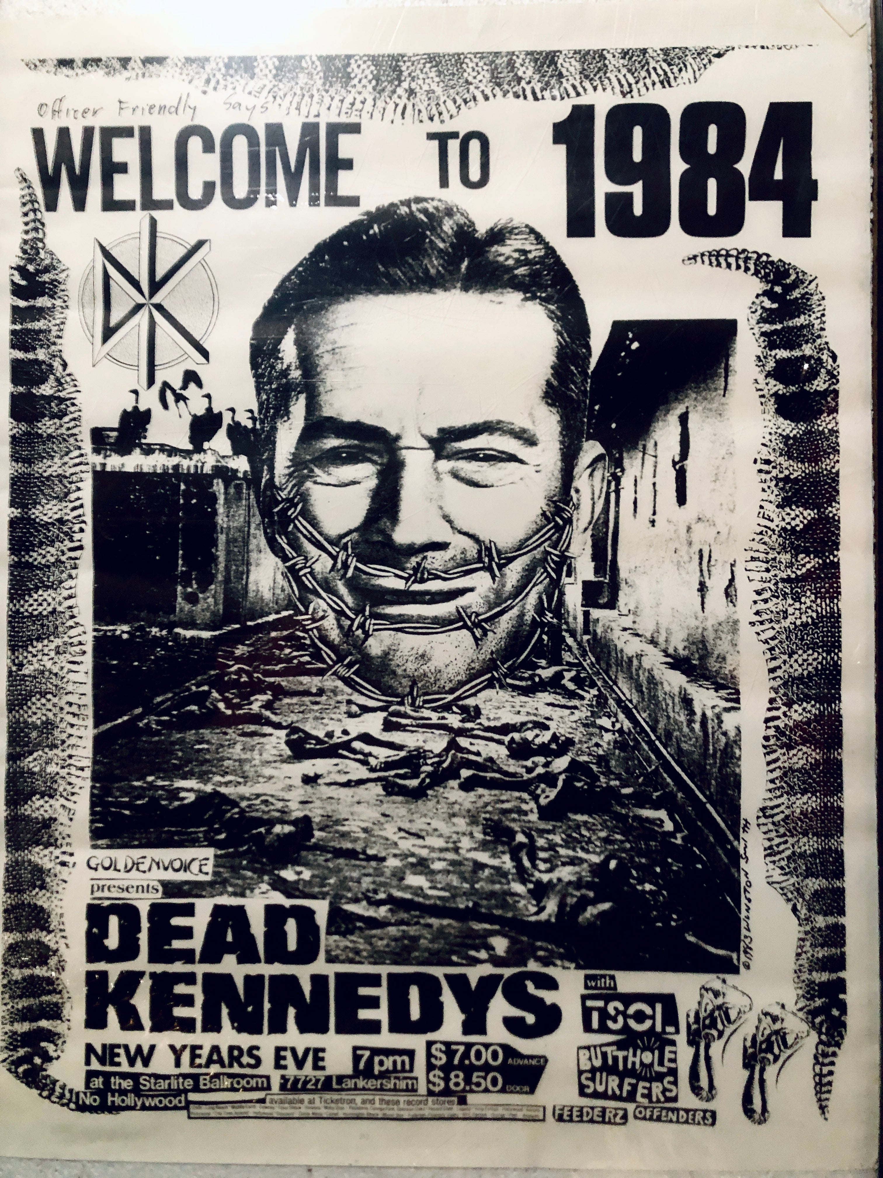 Winston Smith's Dead Kennedys "Welcome to 1984" Vintage Poster (1984)