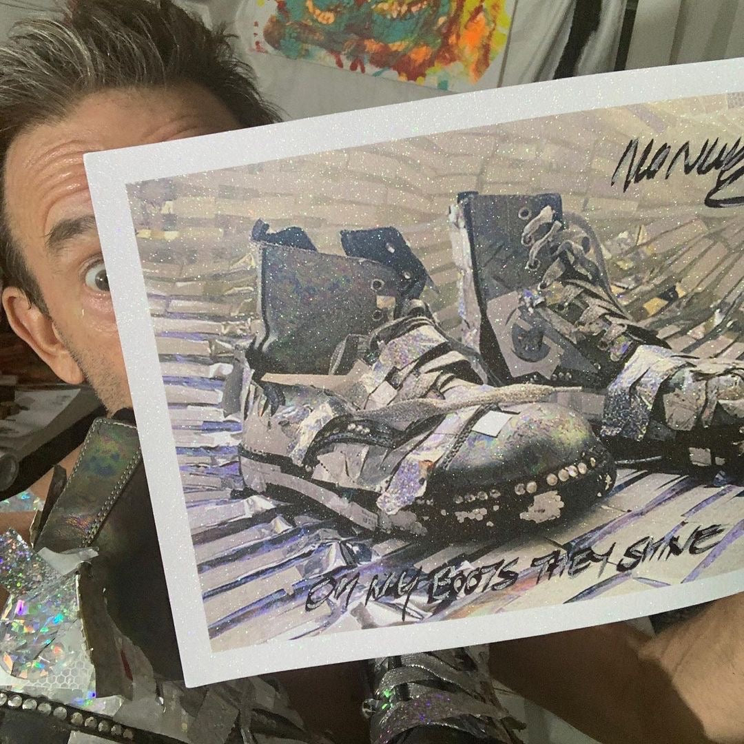 Monkey "Dazzle Boots" Print