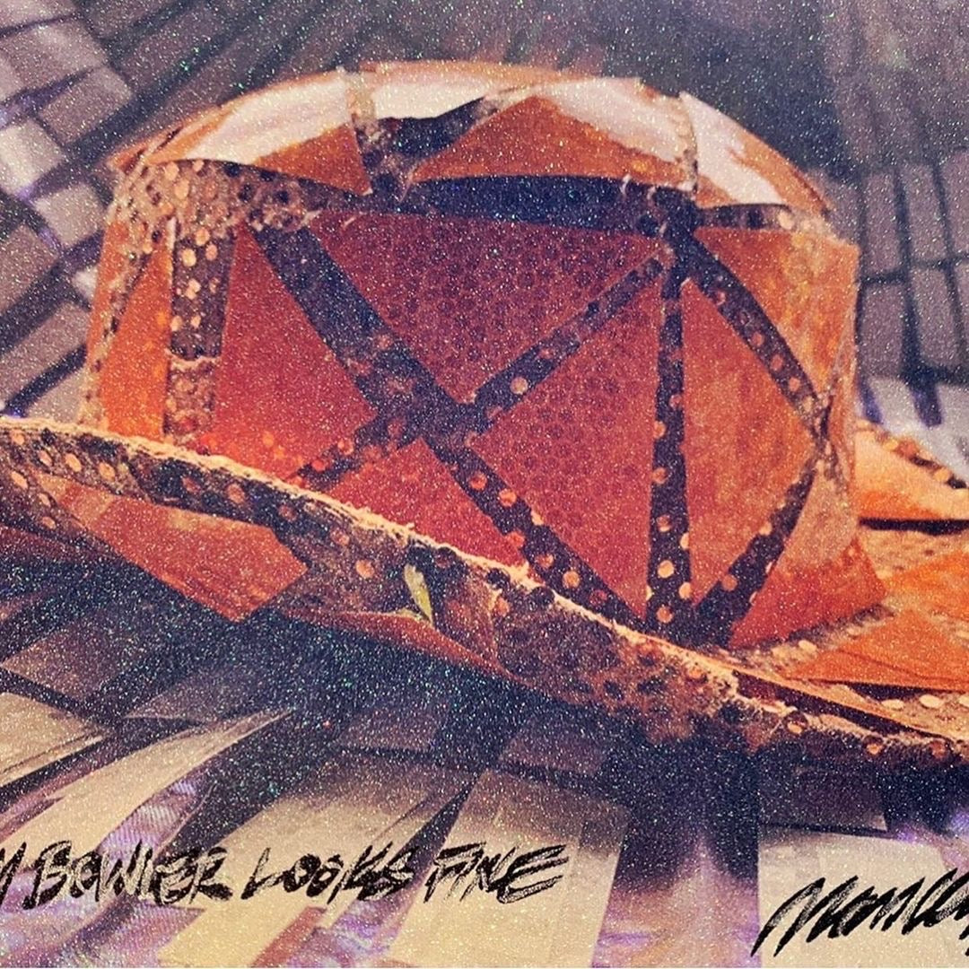 Monkey "Orange Bowler" Print