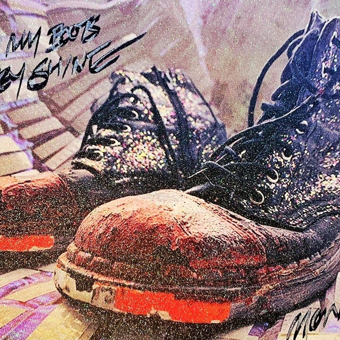 Monkey "Orange Boots" Print