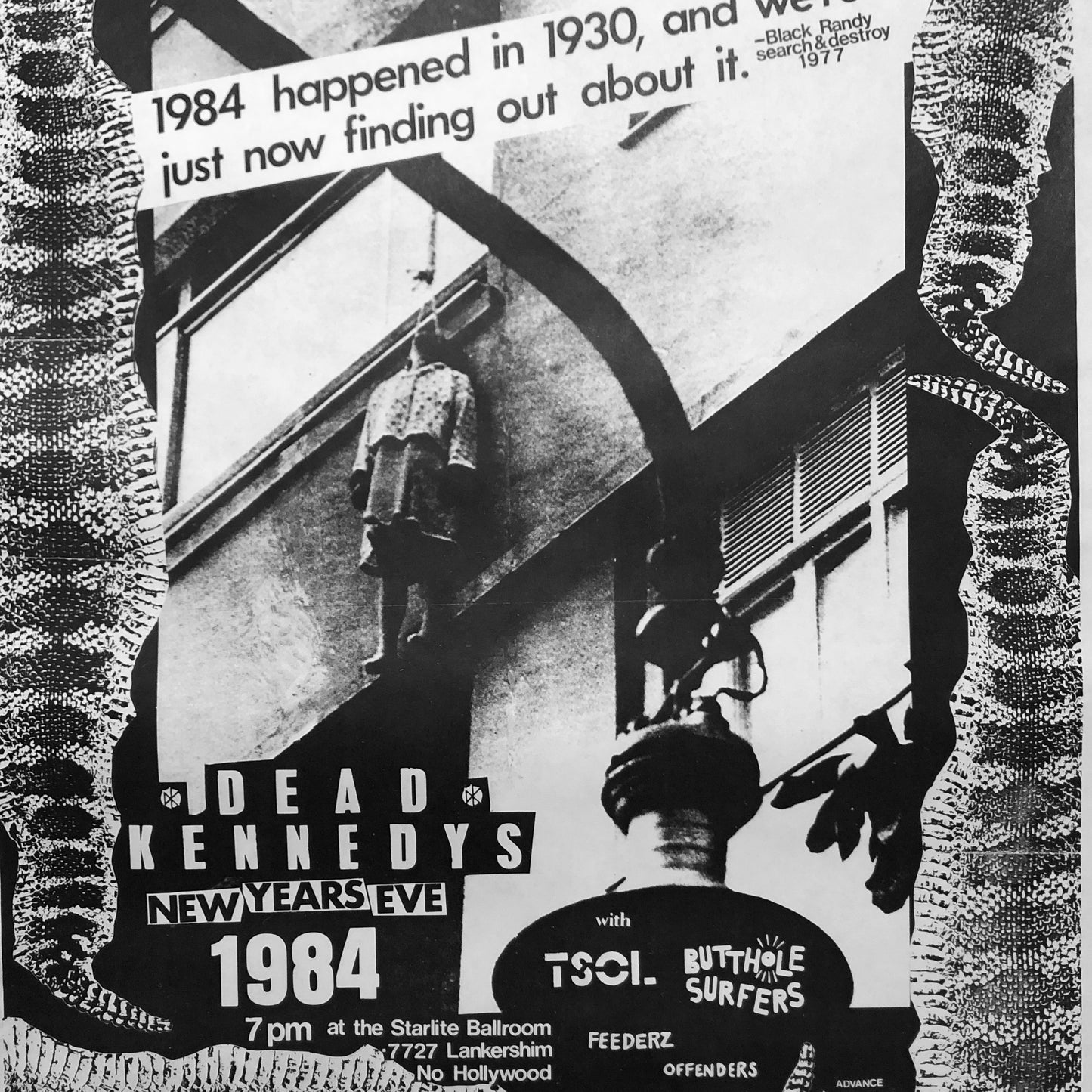 Dead Kennedys "NYE 1984" Vintage Poster (1984)