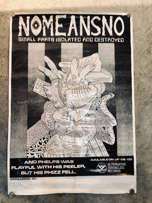 "NoMeansNo - Small Parts Isolated and Destroyed" Vintage Poster (1988)