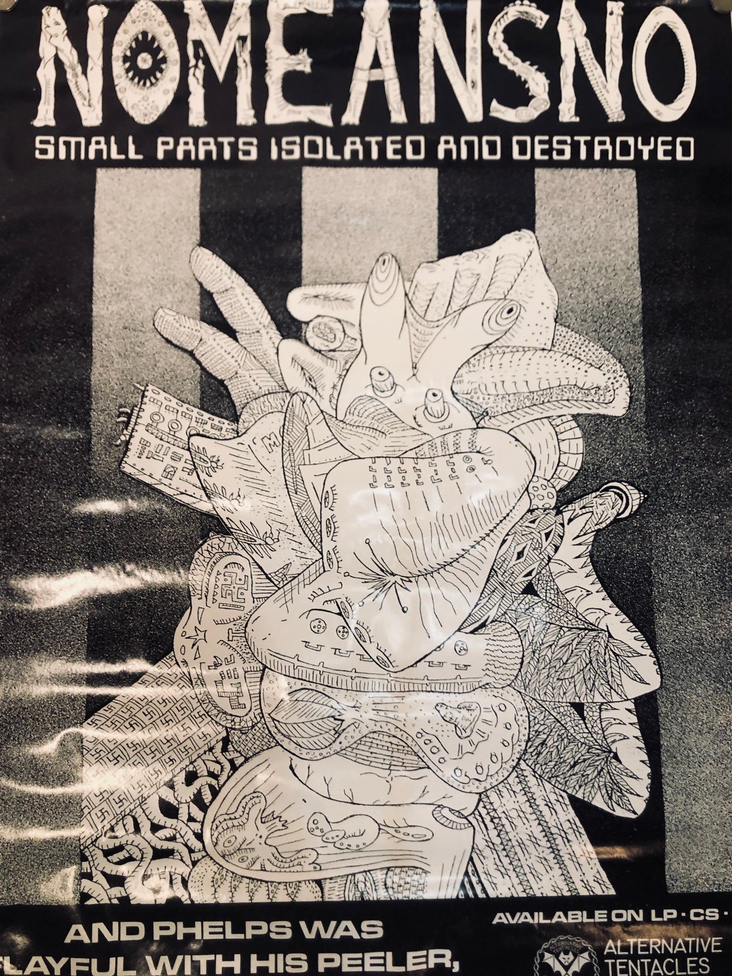 "NoMeansNo - Small Parts Isolated and Destroyed" Vintage Poster (1988)