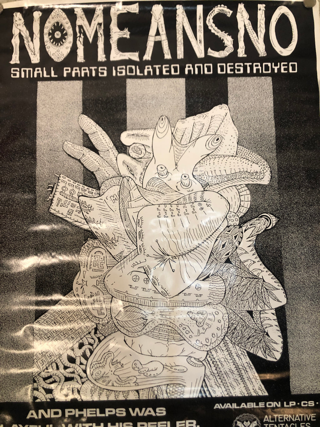 "NoMeansNo - Small Parts Isolated and Destroyed" Vintage Poster (1988)
