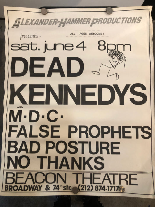 Dead Kennedys / MDC / False Prophets Vintage Tour Poster (1983)