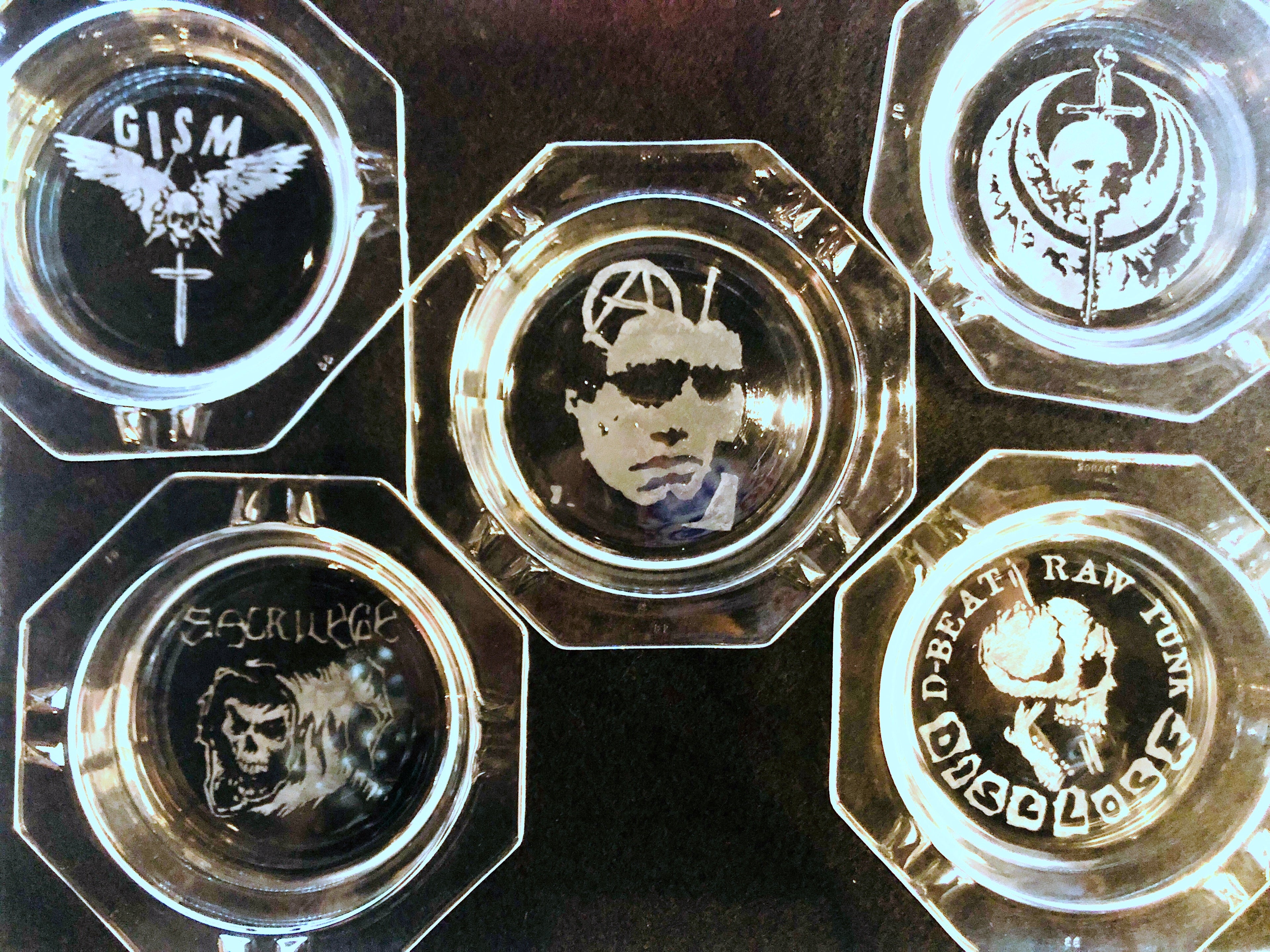 chickhabit Etched Glass Trays