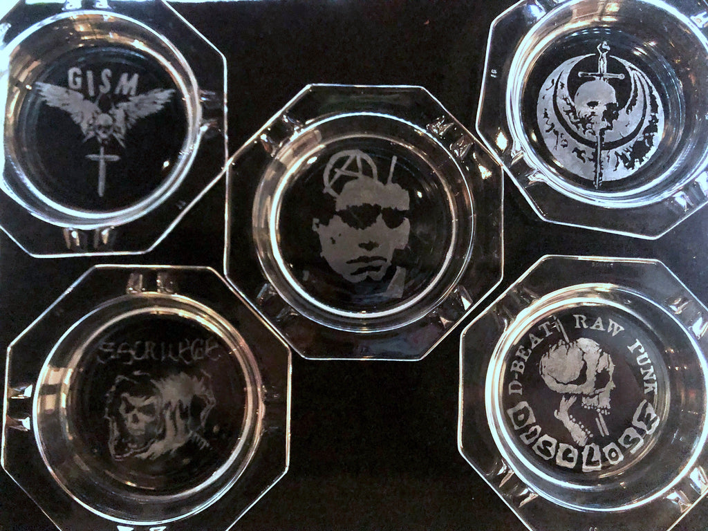 chickhabit Etched Glass Trays