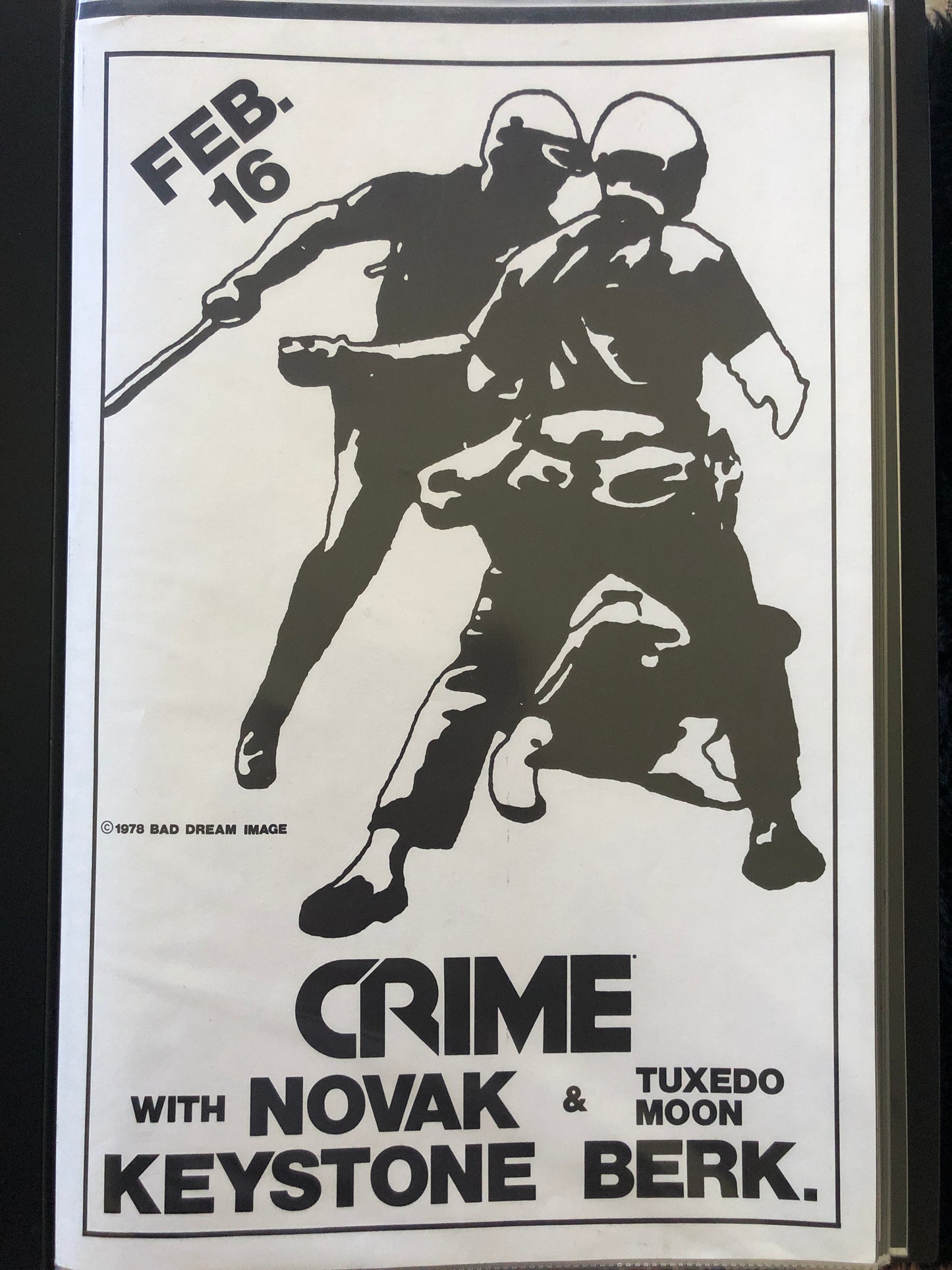 James Stark "Crime, Novak, Tuxedomoon, Keystone Berkeley, 1978" Poster