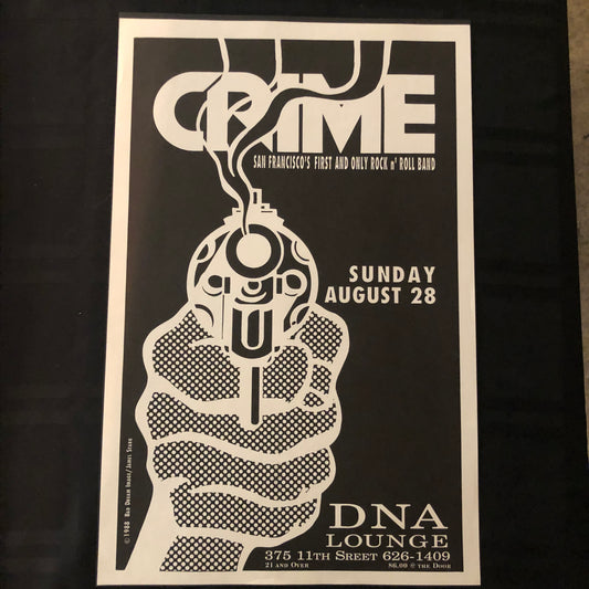 "CRIME at DNA Lounge" Poster