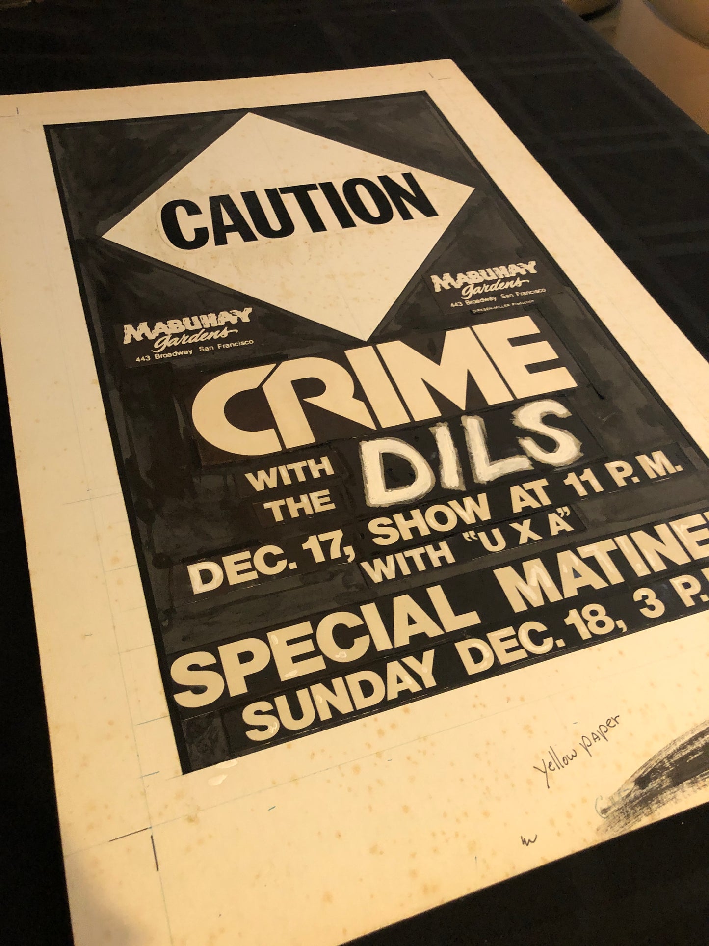 James Stark "CRIME with The Dils" Original Layout