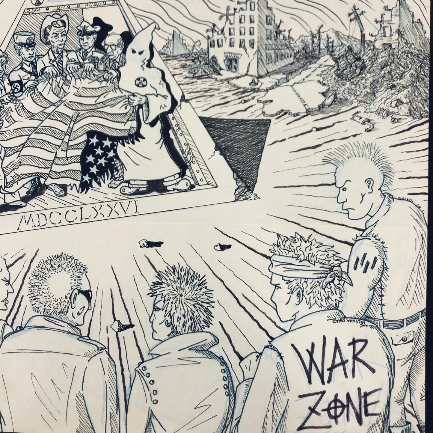 Winston Smith "War Zone" (1982) Drawing
