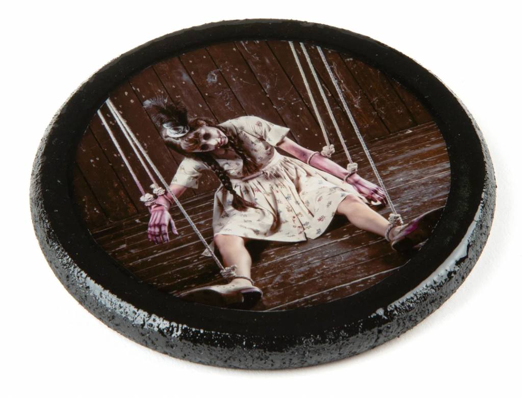 Kristen Grundy "Bend Me Shape Me #2" Resin Coaster