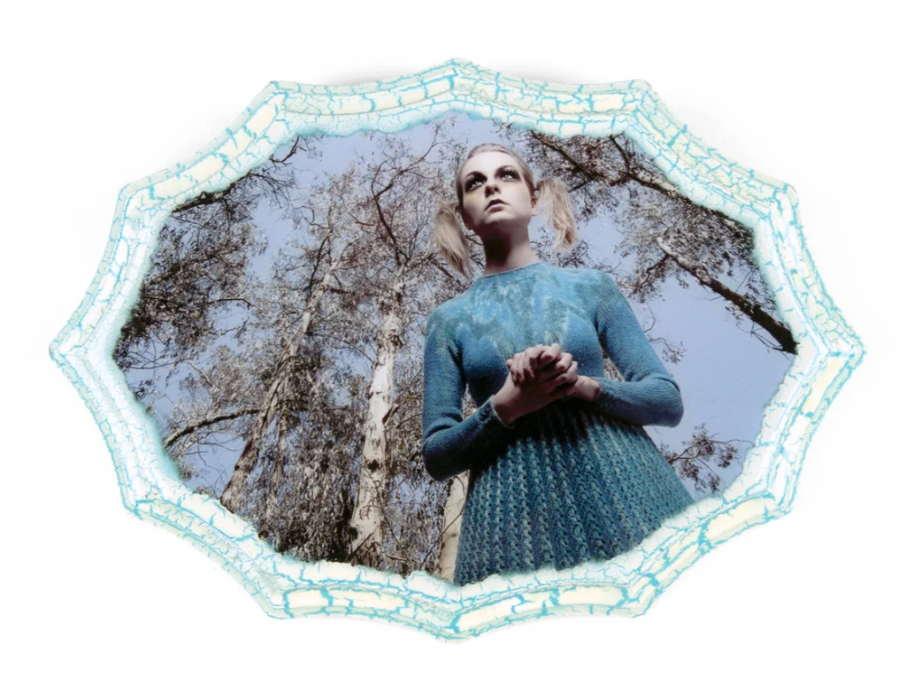 Kristen Grundy "Solitary" Antique Photo Plaque