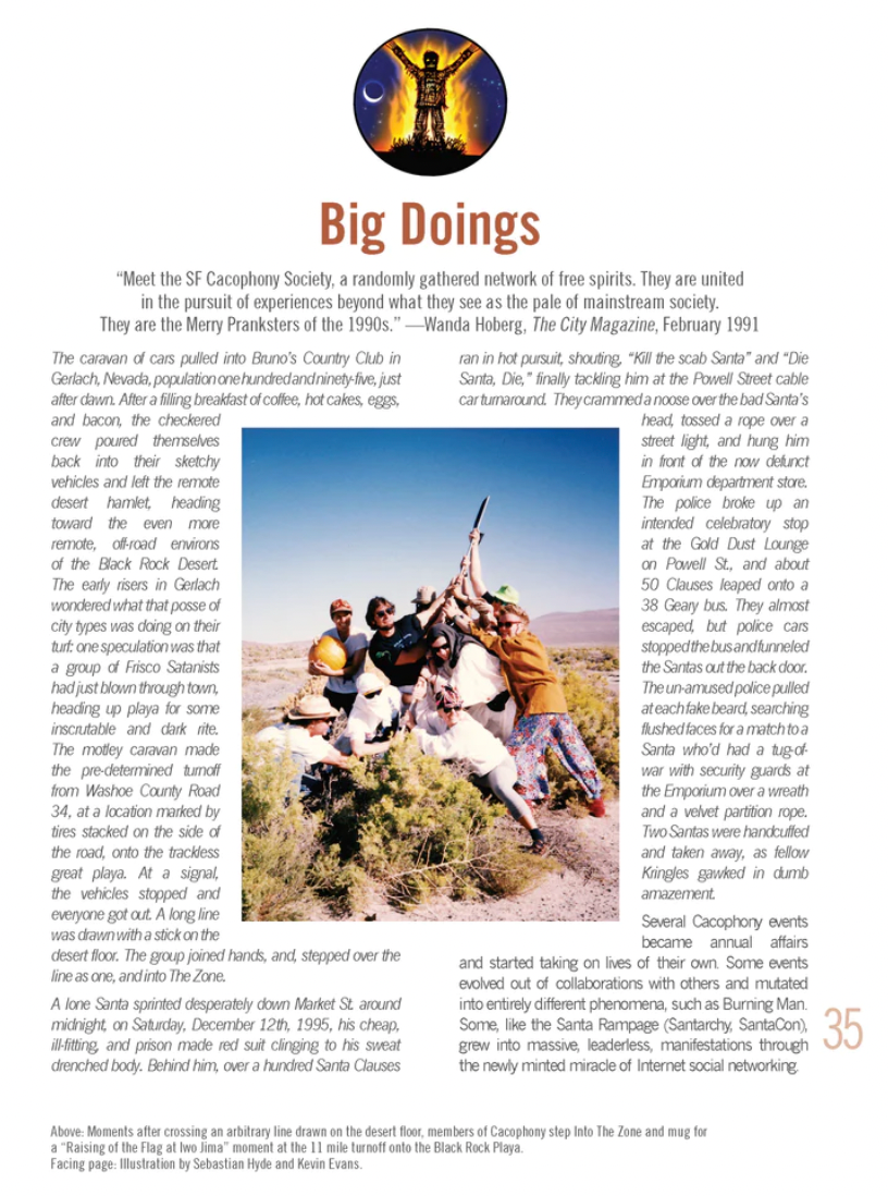 "Tales of the Cacophony Society" John Law, Kevin Evans, Carrie Galbraitgh