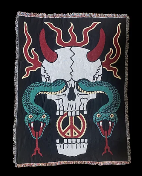 Death/Traitors "Skull Snake" Tapestry
