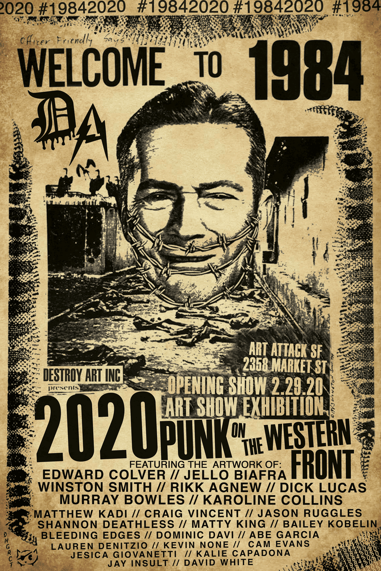 Welcome to 1984//2020: Punk on the Western Front" Art Exhibition Print (2020)