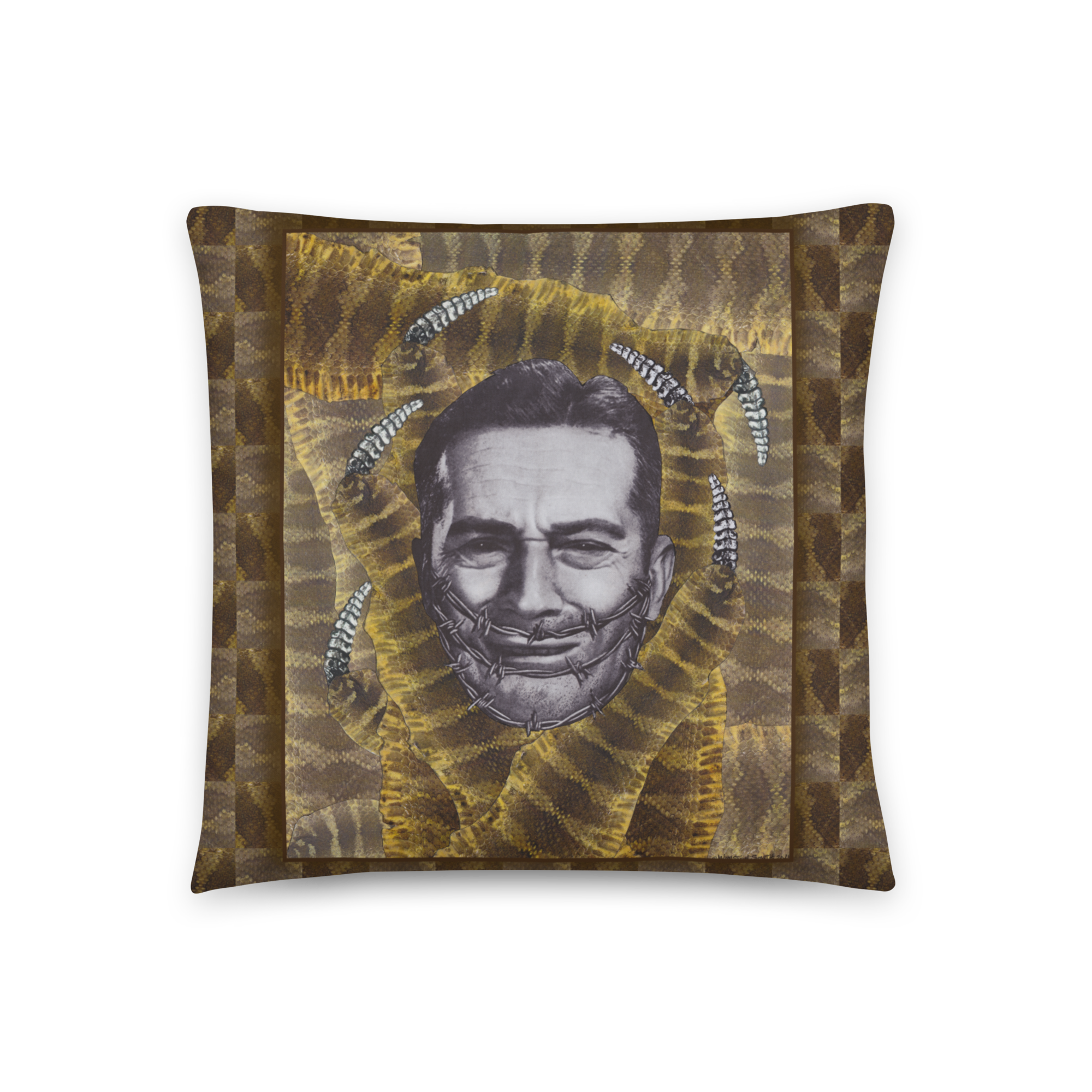 Winston Smith "Barbwire Snake" Pillow