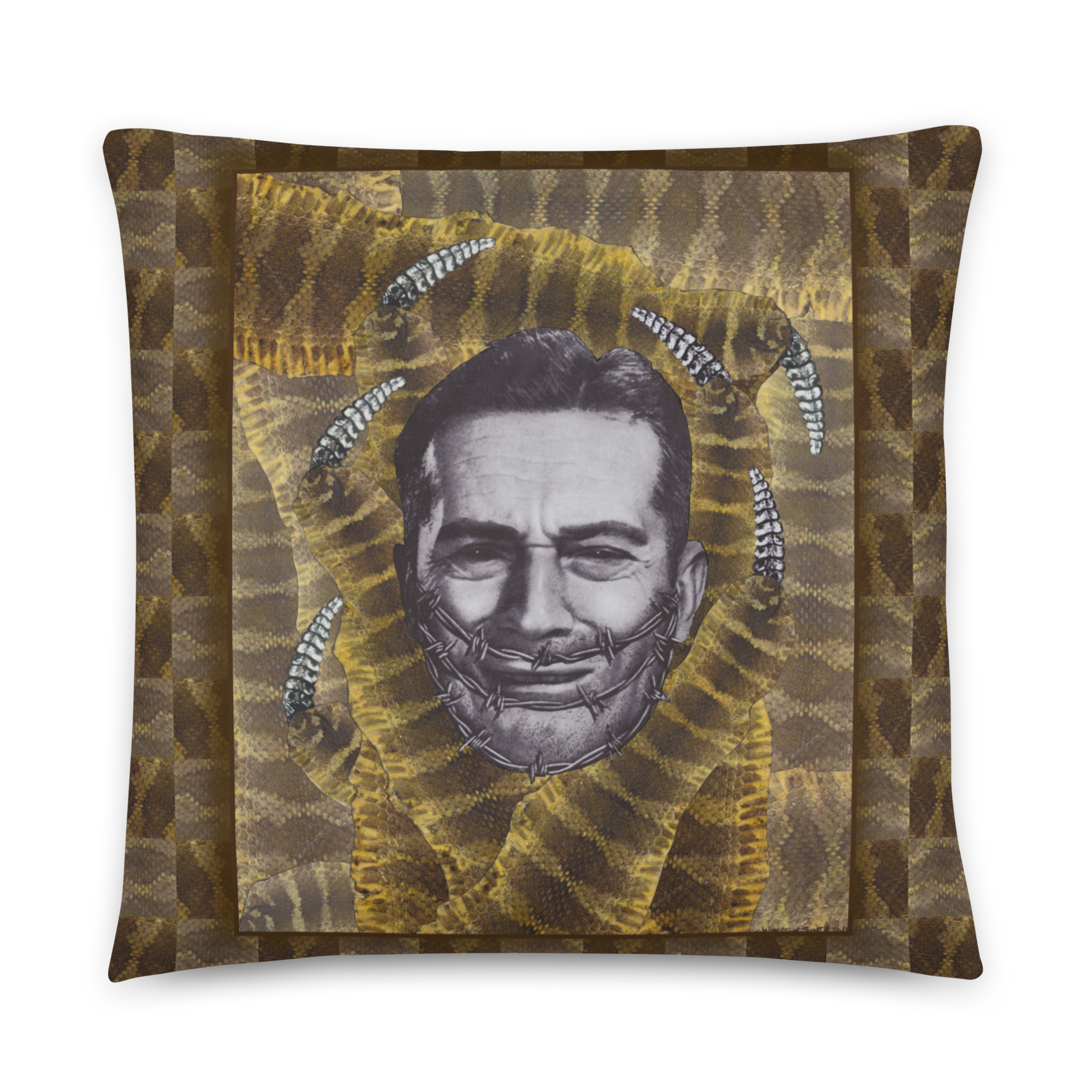 Winston Smith "Barbwire Snake" Pillow