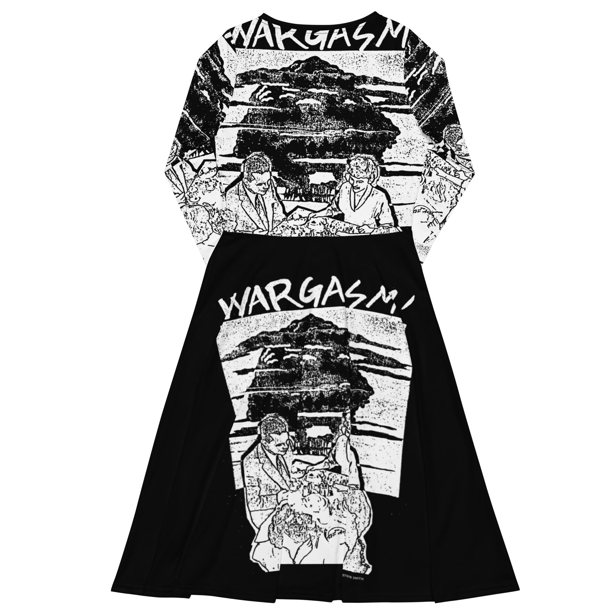 Winston Smith "Wargasm!" long sleeve midi dress