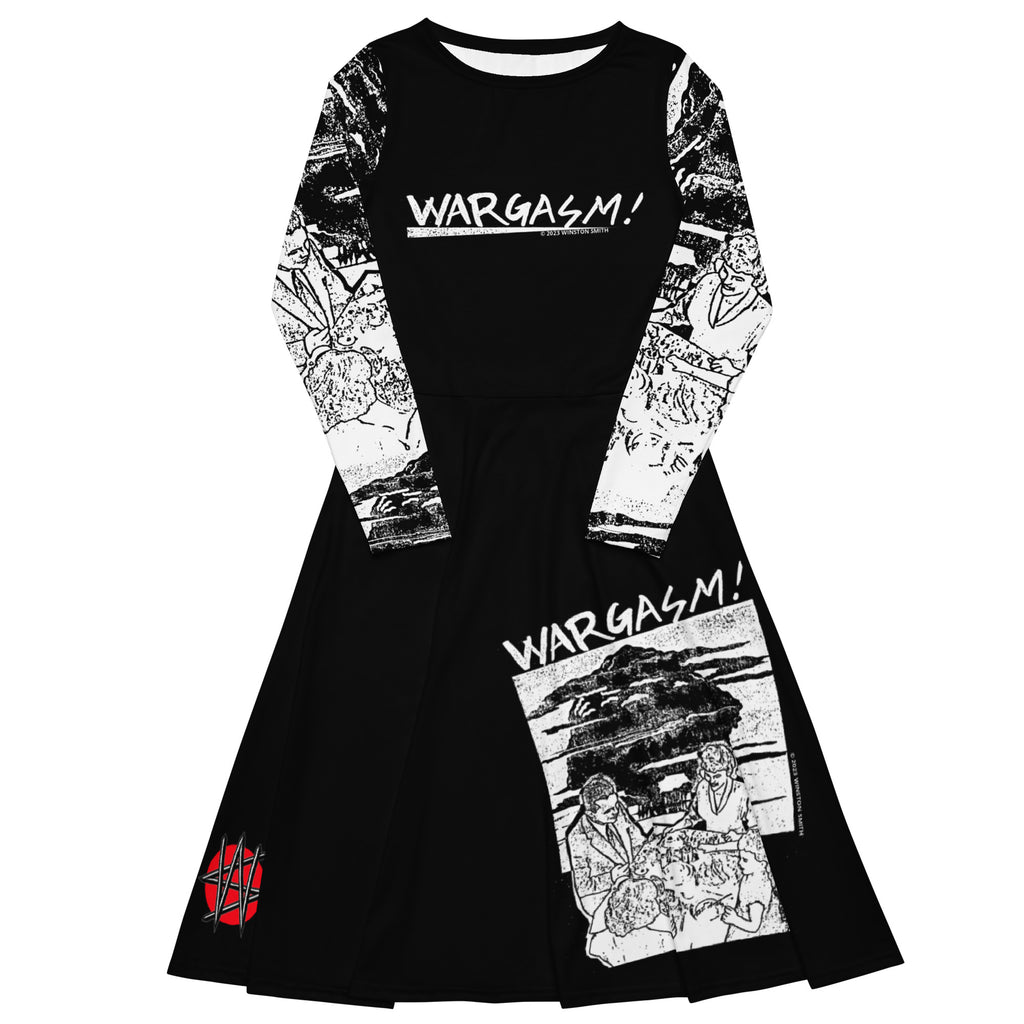 Winston Smith "Wargasm!" long sleeve midi dress