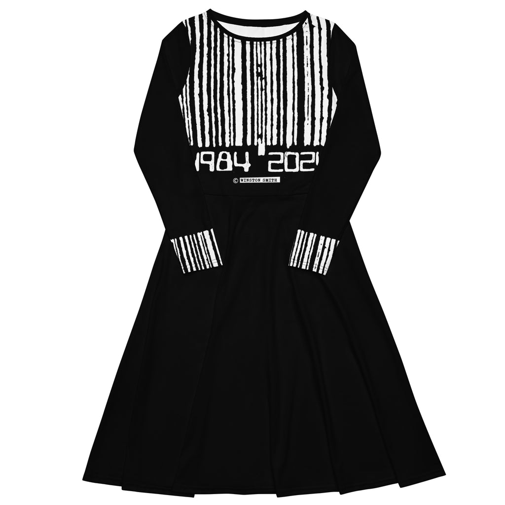 Winston Smith "1984 = 2024" long sleeve midi dress