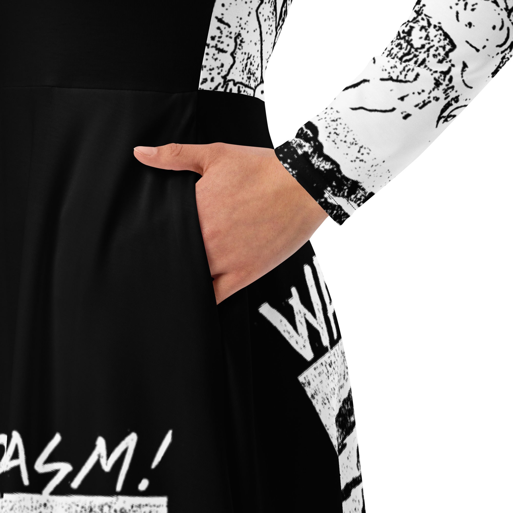 Winston Smith "Wargasm!" long sleeve midi dress