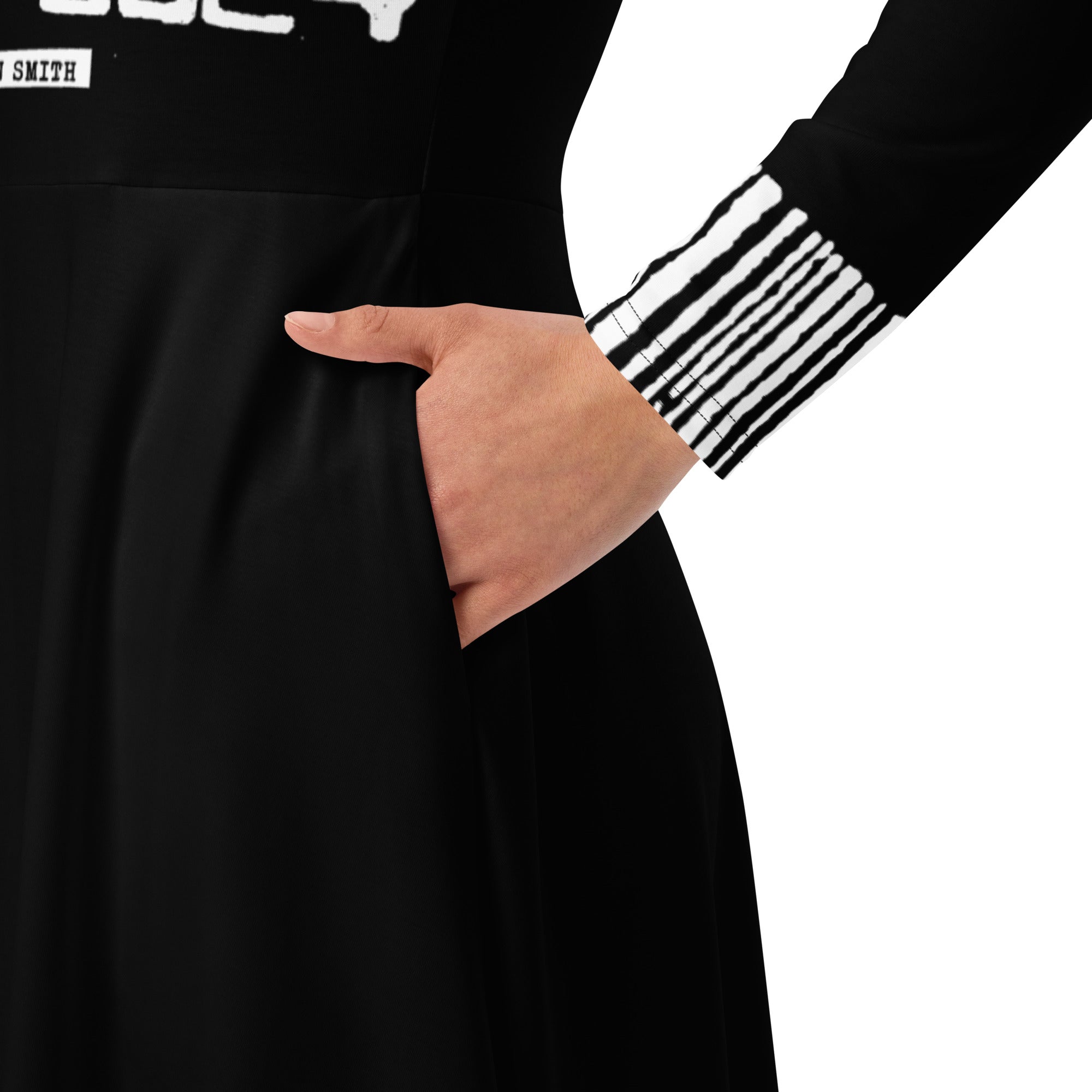 Winston Smith "1984 = 2024" long sleeve midi dress