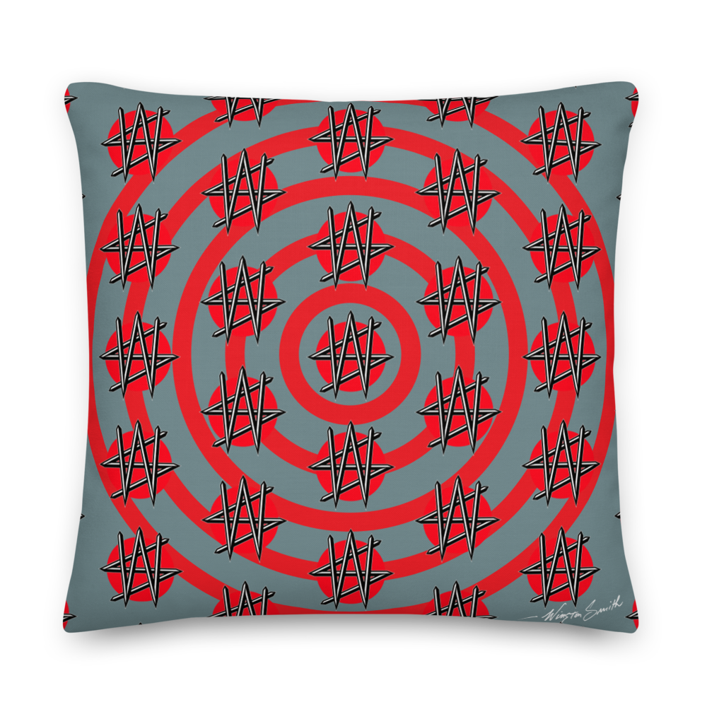 Winston Smith "Night Of The Living Happy Faces" Pillow