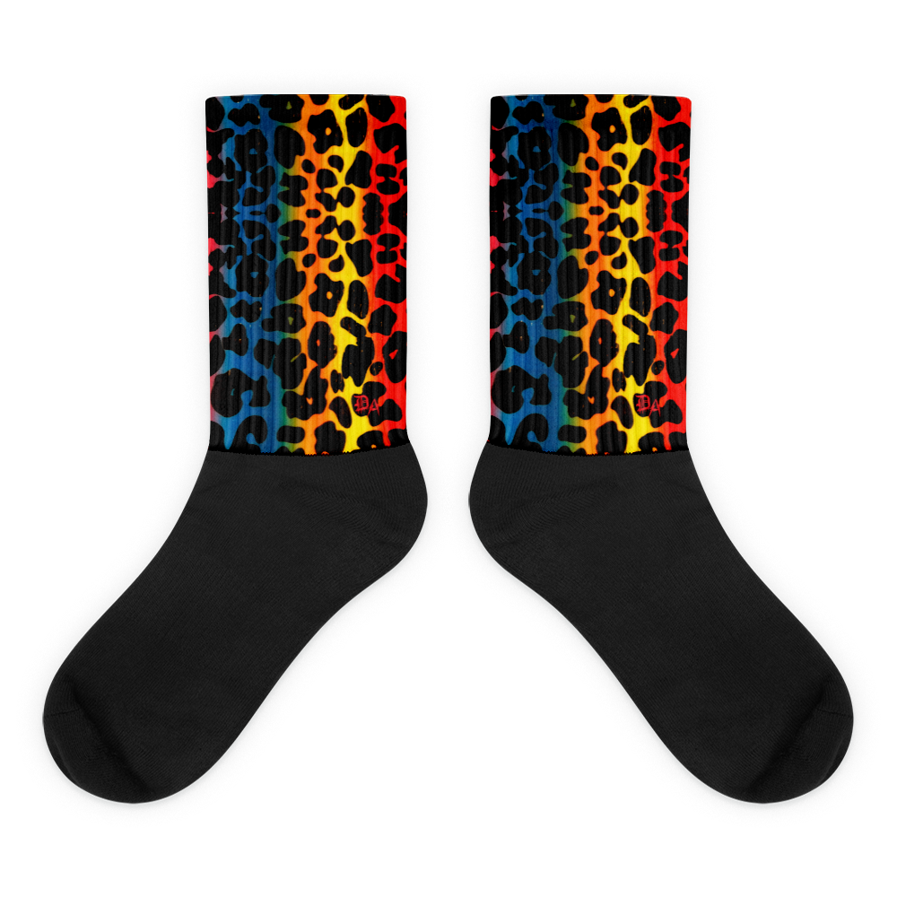 Destroy Art "Streetwalkin' Cheetah Rainbow" Socks