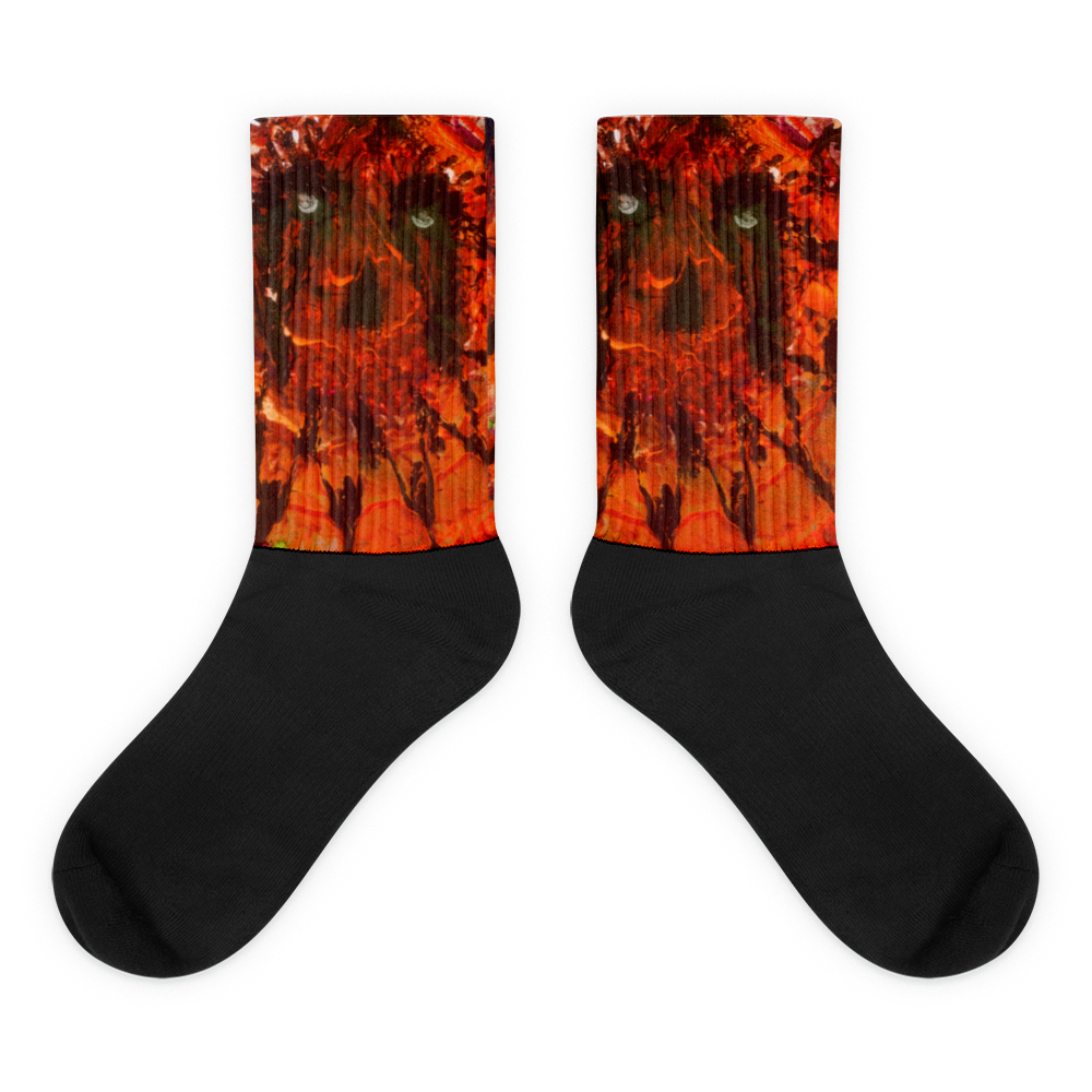 Monkey "Pumpkin Face" Socks