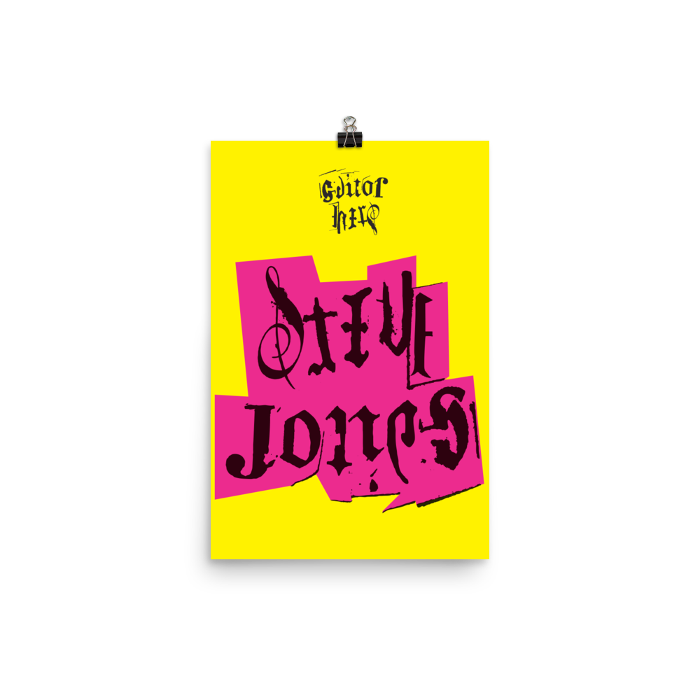 Beto Janz "Steve Jones" Ambigram Poster