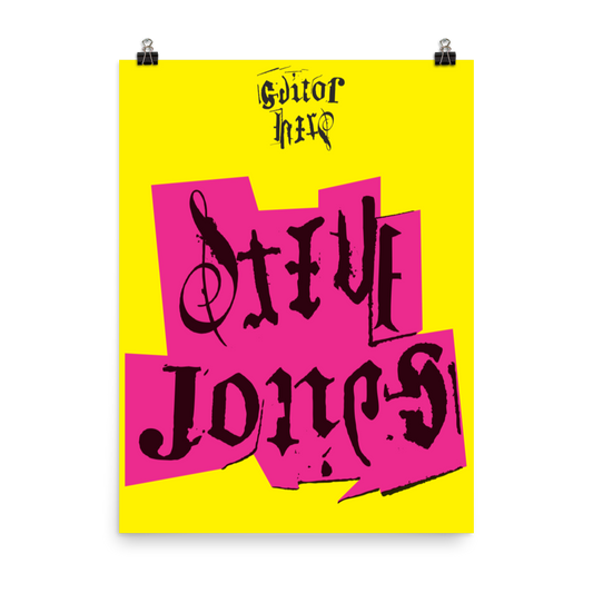 Beto Janz "Steve Jones" Ambigram Poster