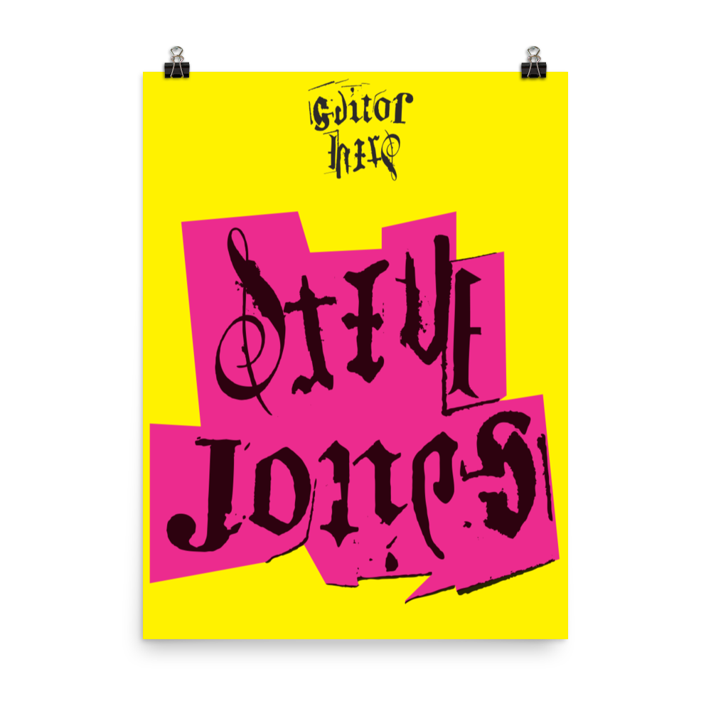 Beto Janz "Steve Jones" Ambigram Poster