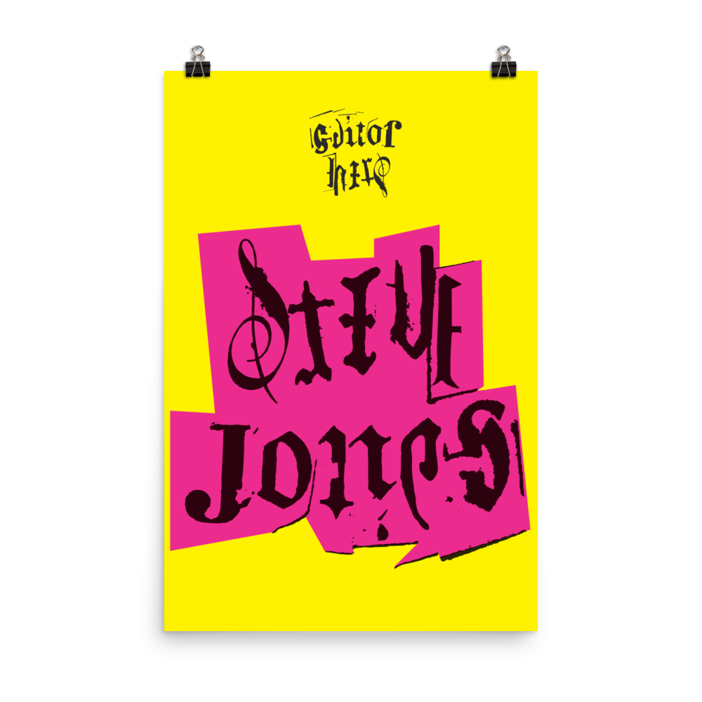 Beto Janz "Steve Jones" Ambigram Poster