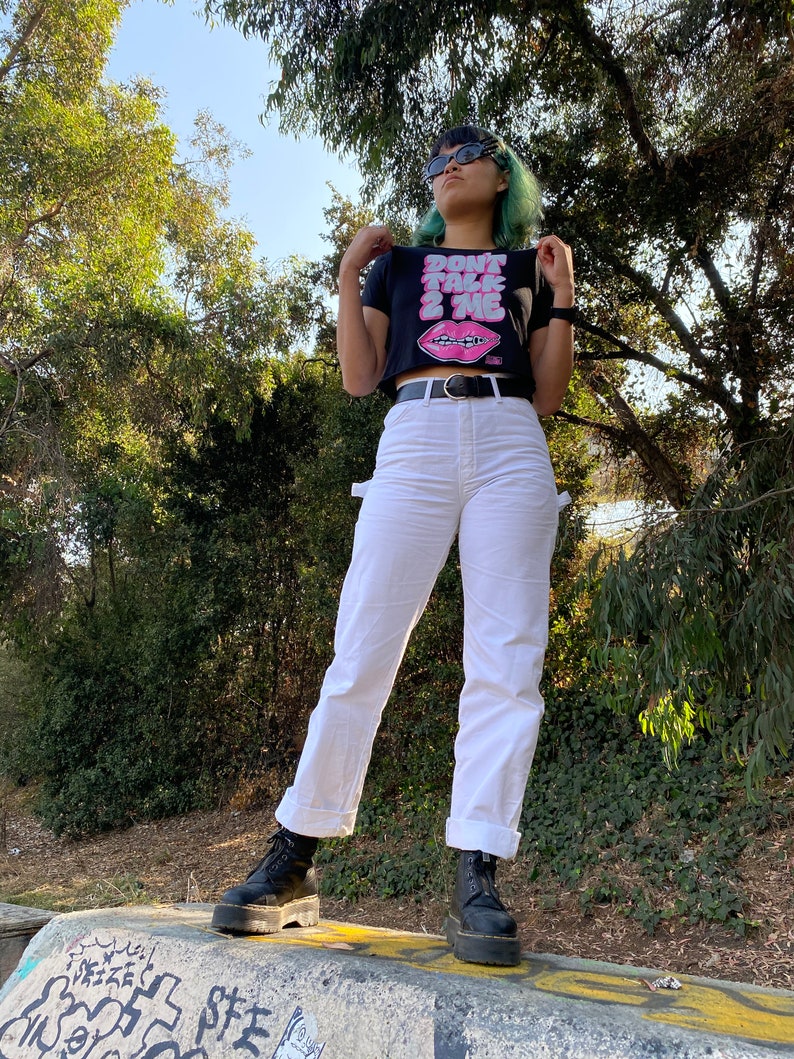 Girl Mobb "Don't Talk 2 Me" Crop Top