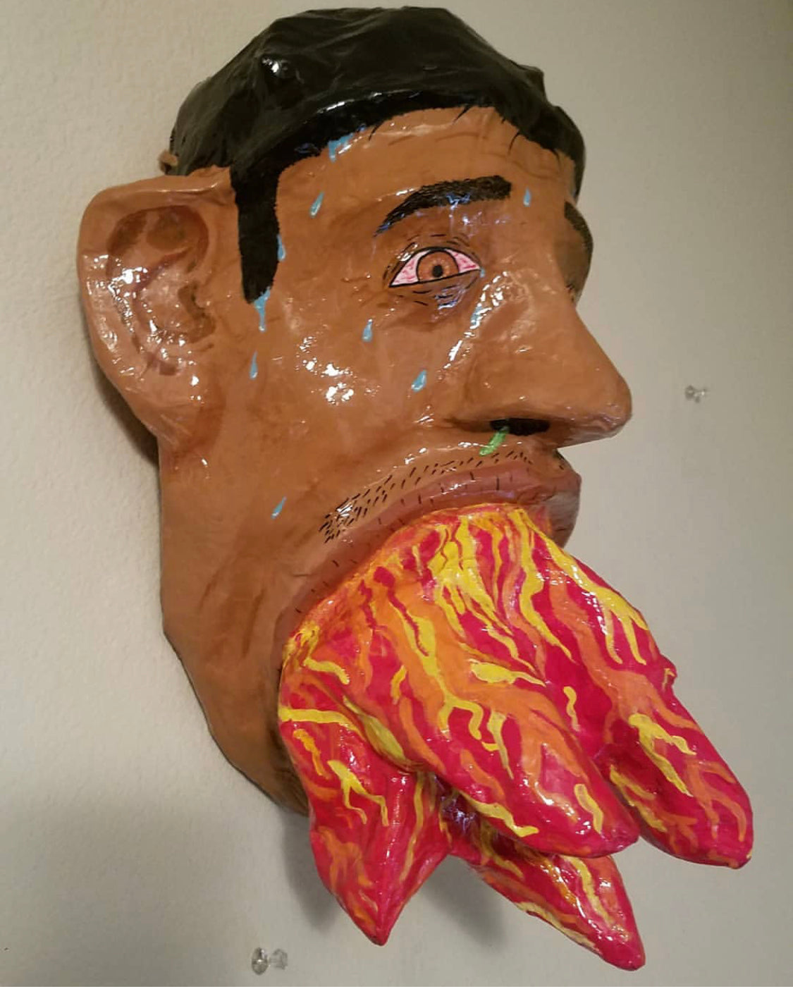 Oscar Rodriguez "El Enchilado" Mask Sculpture