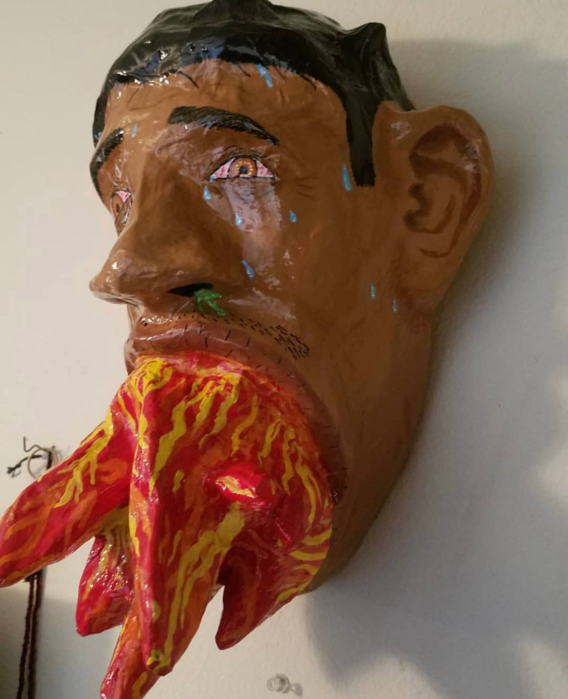 Oscar Rodriguez "El Enchilado" Mask Sculpture