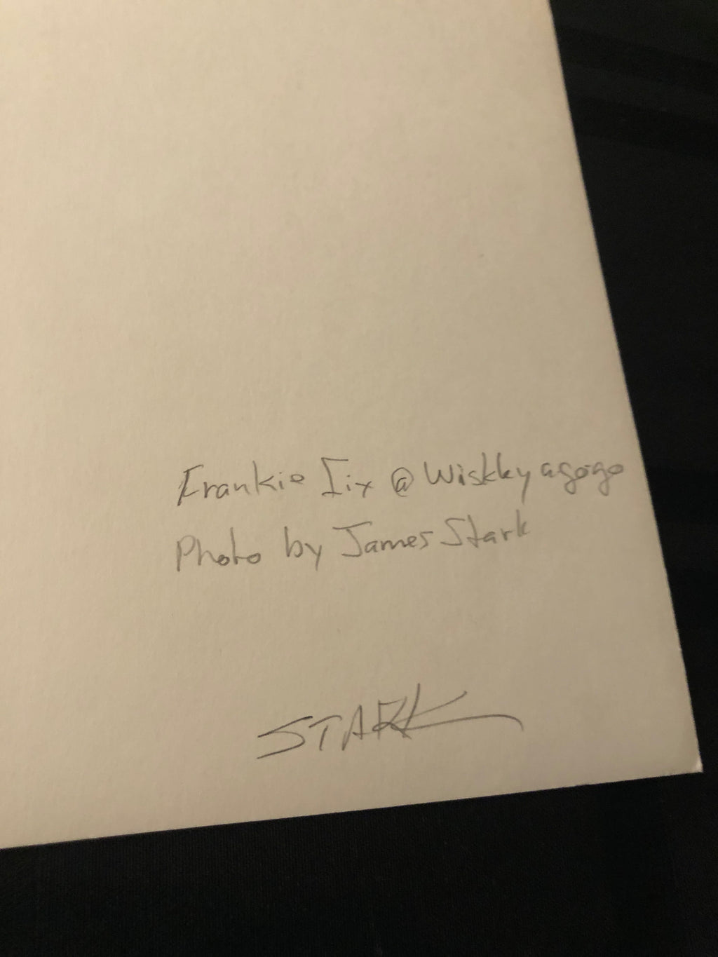 James Stark "Frankie Fix at the Whiskey" RC Print