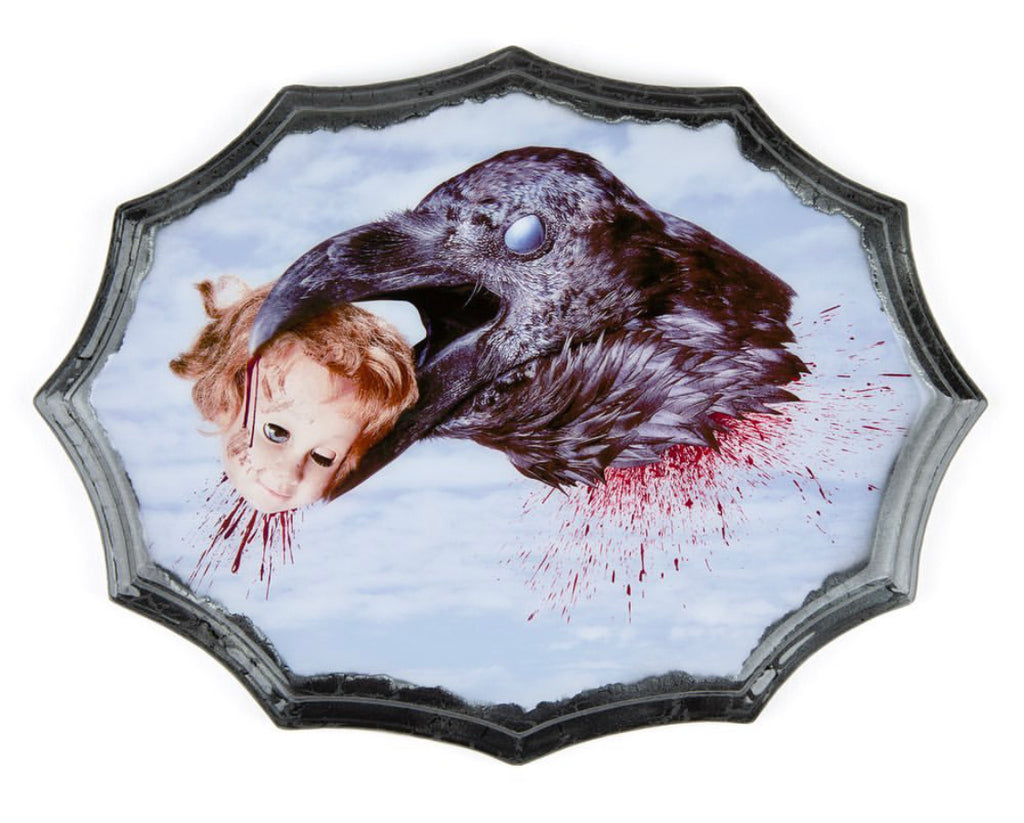 Kristen Grundy "In The Blink of A Nictitating Eye" Antique Photo Plaque