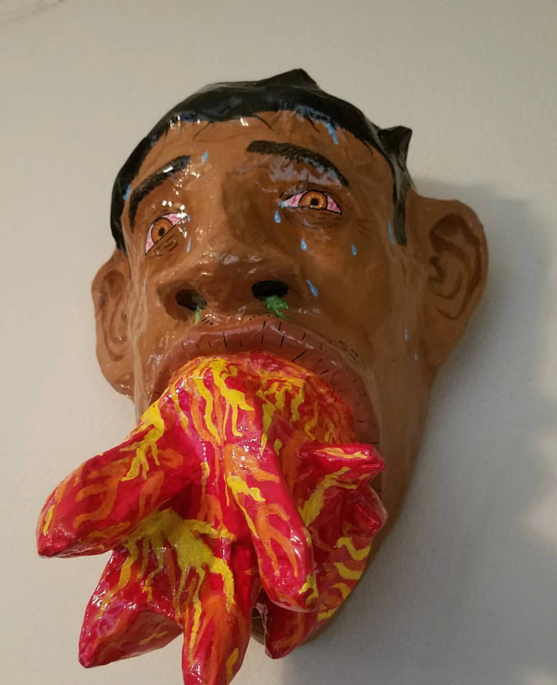 Oscar Rodriguez "El Enchilado" Mask Sculpture
