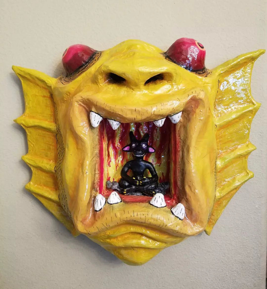 Oscar Rodriguez "Don't Bother Me... I'm Taking My Union Break" Mask Sculpture