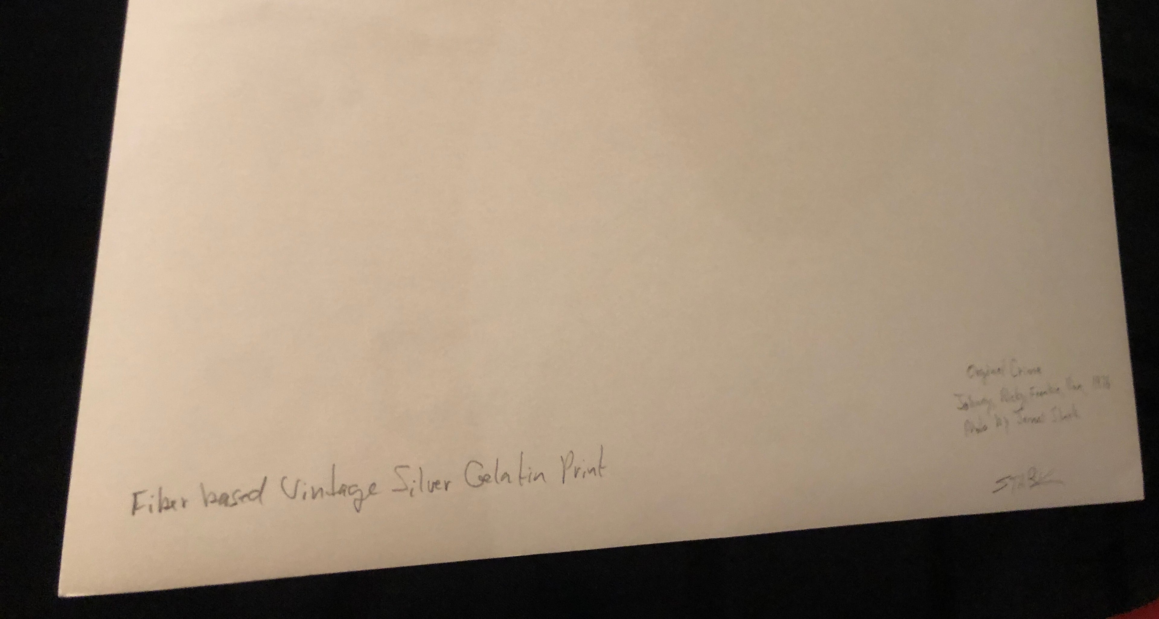 James Stark "Crime 1976" Fiber based Silver Gelatin Print