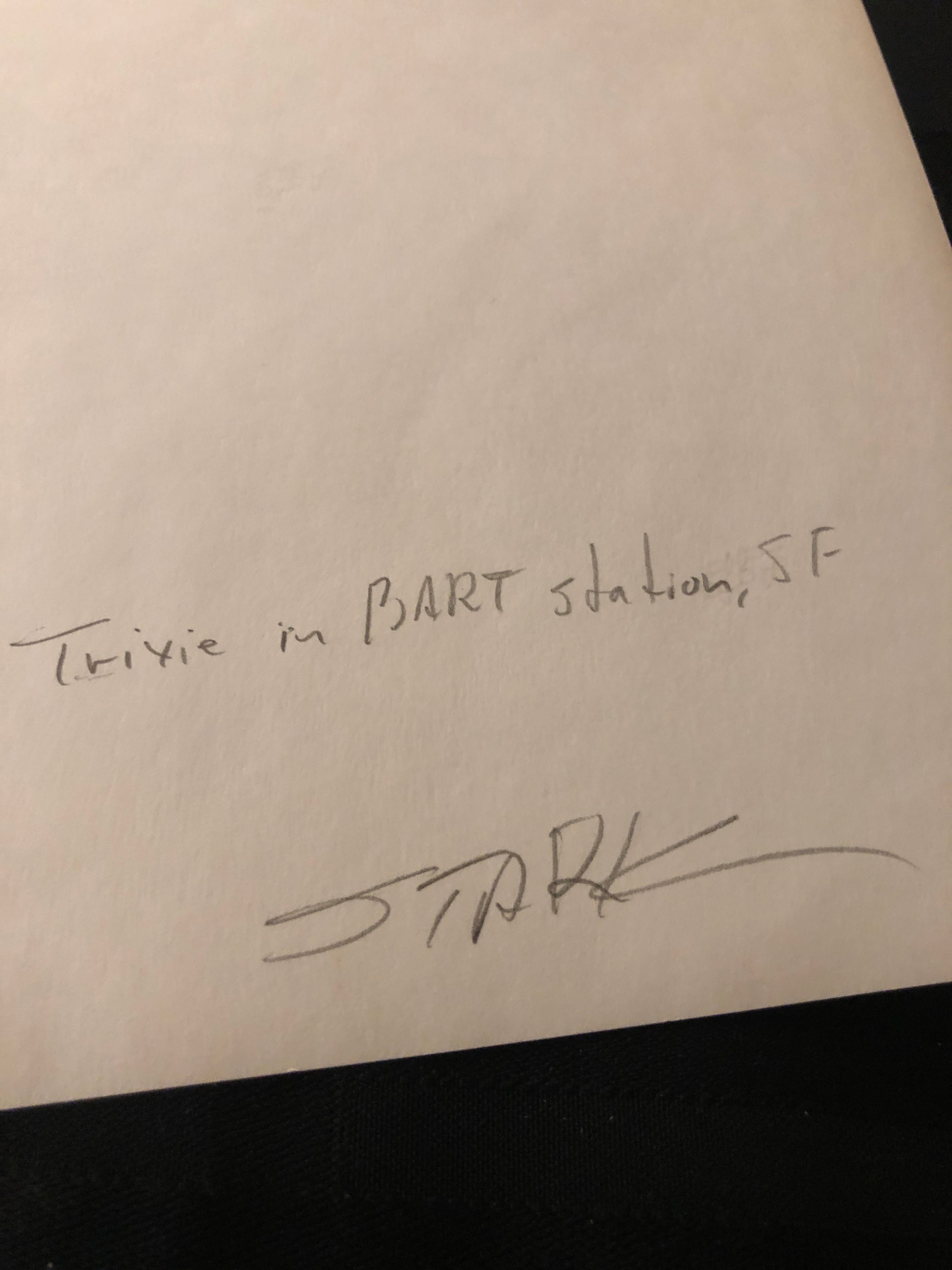 James Stark "Trixie, SF Bart Station" Fiber based Silver Gelatin Print