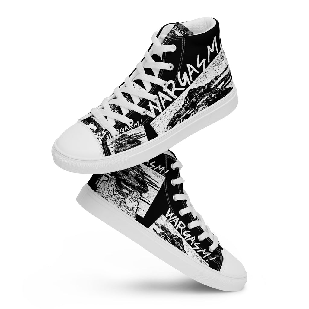 Winston Smith "Wargasm!" Men’s high top canvas shoes