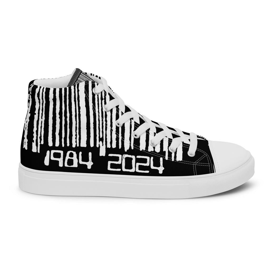 Winston Smith "1984 = 2024" Men’s high top canvas shoes