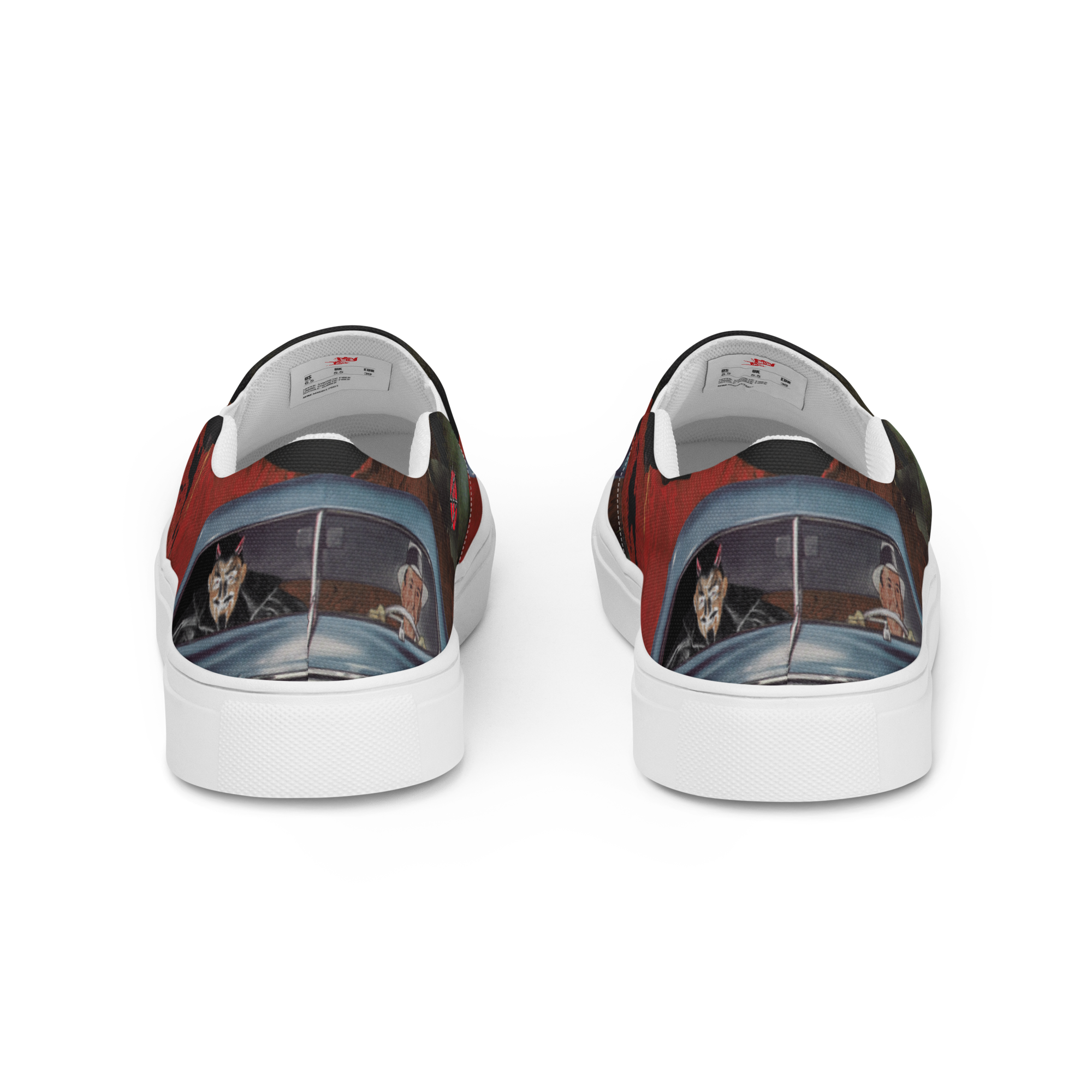 Winston Smith "Satan is my Co-Pilot" Men's Slip on Shoes