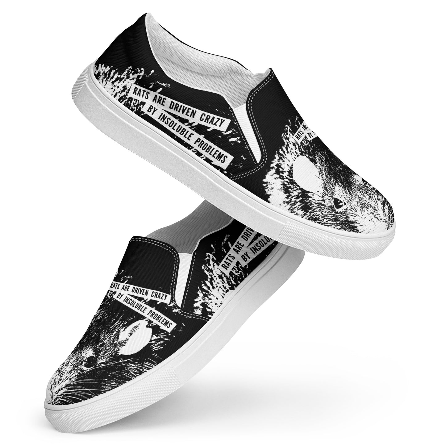 Winston Smith "Insoluble Problems" Men’s slip-on canvas shoes