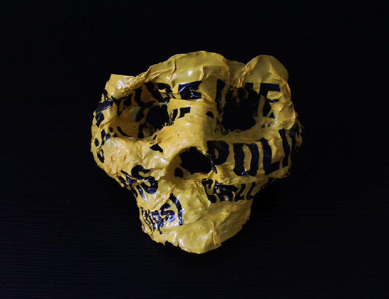Beto Janz "Police Line Skulls" Four Piece Full Sculpture Collection (2019)