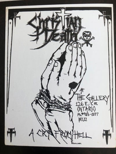 Rozz Williams "Praying Hands" Sticker